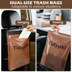 50 Bags Hanging Car Trash Bags Disposable, 2 Gallon Car Garbage Bags. Gray 50 Count (Pack of 1)
