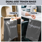 50 Bags Hanging Car Trash Bags Disposable, 2 Gallon Car Garbage Bags. Gray 50 Count (Pack of 1)