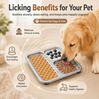 Stainless Steel Lick Mat for Dogs & Cats, Large Non-Slip Slow Feeder Pad with Suction Cups, Chew-Proof Dog Licking Mat for Anxiety Relief, Bathing & Grooming Time 1 Pack