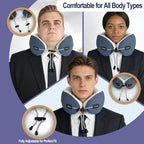 Travel Neck Pillow, Memory Foam Airplane Pillow for Long Flights Blue