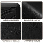 Kitchen Mat Cushioned Anti-Fatigue Comfort Standing Mat Rug for Home,Office Black 1'5" x 2'4" (Rectangular)