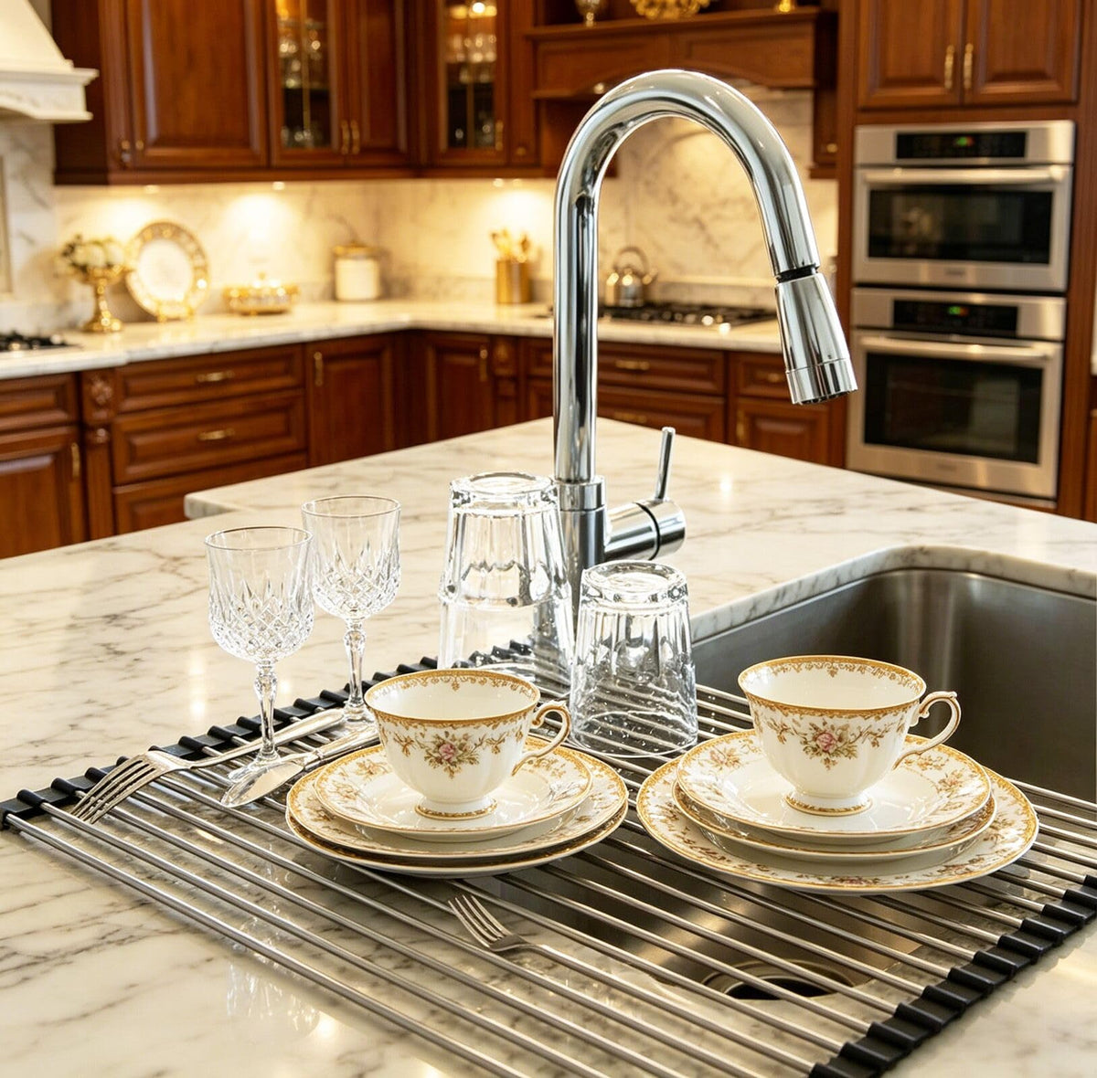 Ahyuan Roll up Dish Drying Rack Over The Sink Kitchen Drying...
