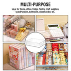 Clear Plastic Storage Bins, Pantry Organizers and Storage, Kitchen Organization and Storage Containers Bins for Organizing, Fridge, Freezer, Bathroom, Pantries, Medicine Cabinet Organizer Bin 4 10.8 X 7.9 X 3.4