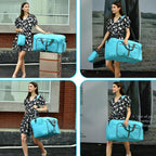 Felipe Varela Foldable Duffle Bag for Travel Weekend Overnight Gym Camping A Black 40L