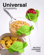 Kitchen Gizmo Snap N' Strain - Silicone Pasta Strainer Clip-On for Pots and Pans - Heat Resistant Colander for Vegetables and Noodles - Kitchen Gadgets for Cooking - Space-Saving Design - Gray 1