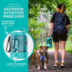 Large Portable Dog Water Bottle with Pull-Out Drinking Bowl