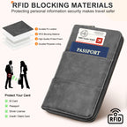 RFID Family Passport Holder Wallet - Travel Document Organizer Pink