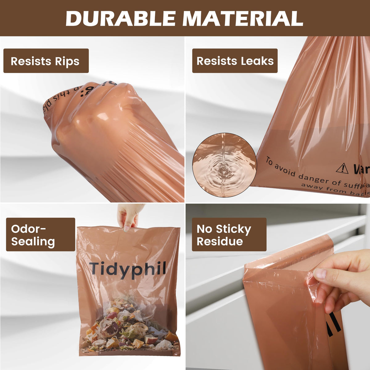 50 Bags Hanging Car Trash Bags Disposable, 2 Gallon Car Garbage Bags. Gray 50 Count (Pack of 1)