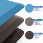 Kitchen Mat Cushioned Anti Fatigue Rug Standing and Comfort Floor Mats Chocolate 39"L x 17.3"W x 0.5"Th