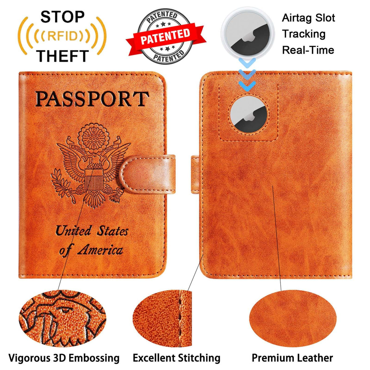 Passport Holder Cover Wallet RFID Blocking, Travel Essentials Pink Passport Covers