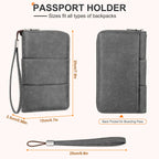 RFID Family Passport Holder Wallet - Travel Document Organizer Pink