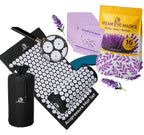 Acupressure Mat & Pillow Set + Lavender Self Heating Steam Eye Mask for Stress Relief, Pain Relief, Better Sleep & Deep Relaxation