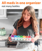 Large Weekly Pill Organizer and Medication Dispenser
