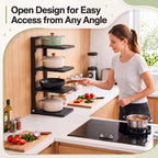 1 Pack 4Tier Pot Pan Organizer Under Cabinet Adjustable Heavy Duty 1
