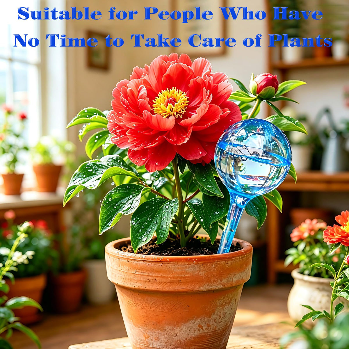 Self Watering Globes for Plant, 10pcs Auto Watering Bulb for Indoor Outdoor A. Blue-6L4S