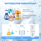 2 Pack Automatic Foaming Soap Dispenser,Touchless Foam Soap Dispenser,12.8oz Rechargeable Wall Mounted Smart for Bathroom and Kitchen Dish Soap,Easy for Toddlers(Black) Black