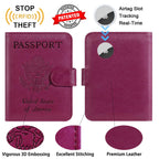 Passport Holder Cover Wallet RFID Blocking, Travel Essentials Pink Passport Covers