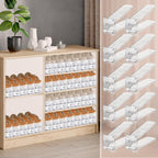 FENRUNXU Shoe Slots Organizer for Closet, Shoe Stacker Organizer Double Layer Stack Shoe Rack, Shoe Display Shelf 50% Space Saver Storage Holder for Closet, 12PACK Gold 12 Pack