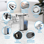Automatic Soap Dispenser, 17oz Touchless Liquid Dish Soap Dispenser Kitchen Silver