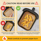 500Pcs Air Fryer Liners Disposable 8" Square 500
