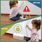 Power Strip Cover Box and Cable Management Organizer for Child Safety