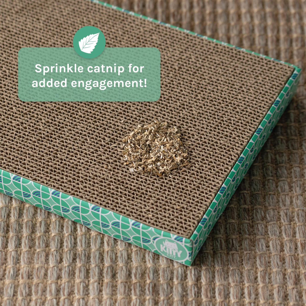 Kitty City Cat Scratcher– 2-Pack Durable Corrugated Cardboard Scratch Pads...