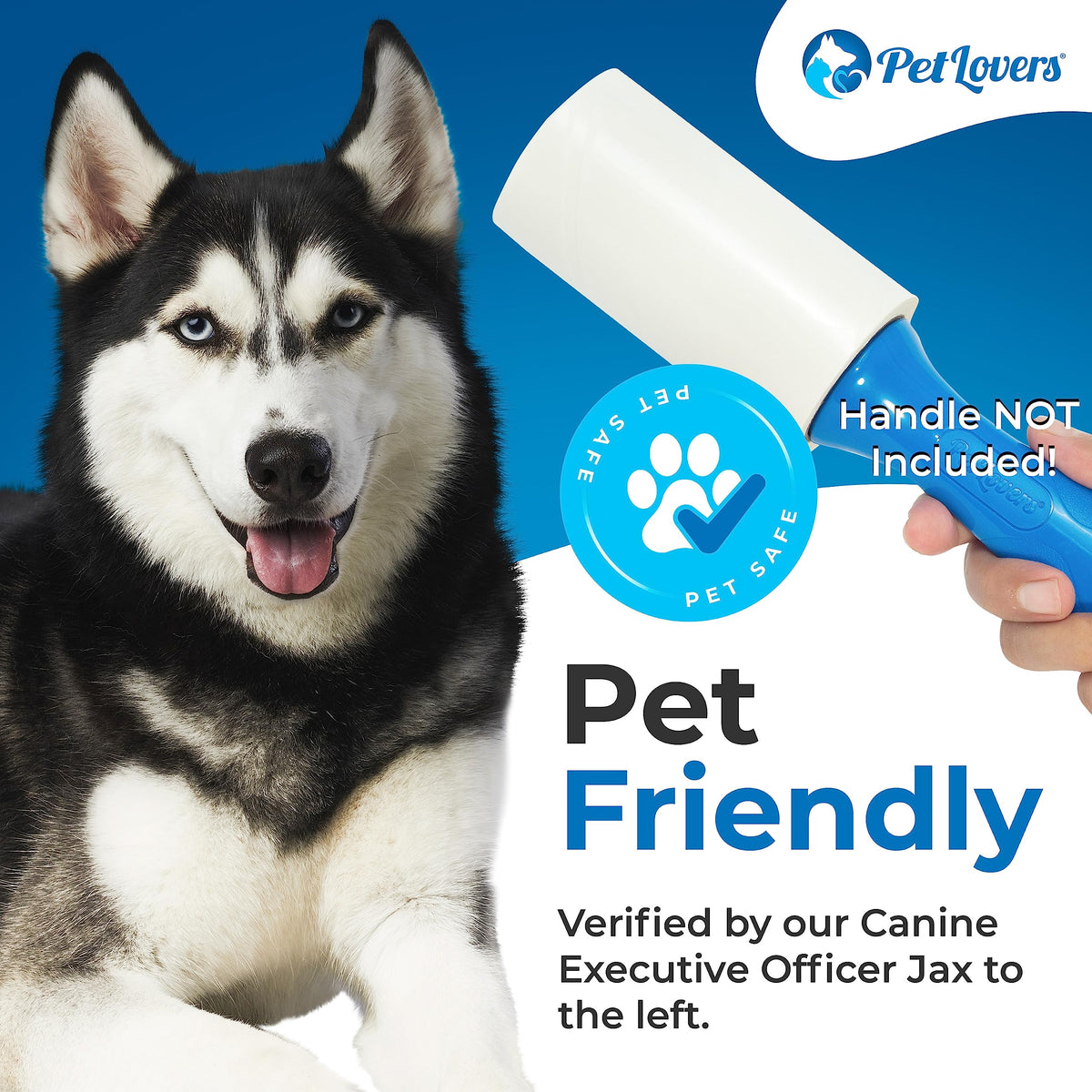 PetLovers Large Lint Roller with 3 Refills – 360 Total Sheets for Tackling Pet Hair, Extra Large Floor and Carpet Roller for Homes with Pets, Perfect for Floors, Furniture, and Loving Pet Owners 4 Pack Floor Roller