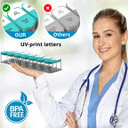 Large Weekly Pill Organizer and Medication Dispenser