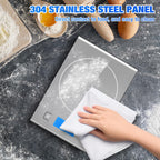 33lb Rechargeable Food Scale, Diyife 304 Stainless Steel Kitchen Scale Silver Medium