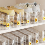 FENRUNXU Shoe Slots Organizer for Closet, Shoe Stacker Organizer Double Layer Stack Shoe Rack, Shoe Display Shelf 50% Space Saver Storage Holder for Closet, 12PACK Gold 12 Pack