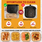 500Pcs Air Fryer Liners Disposable 8" Square 500