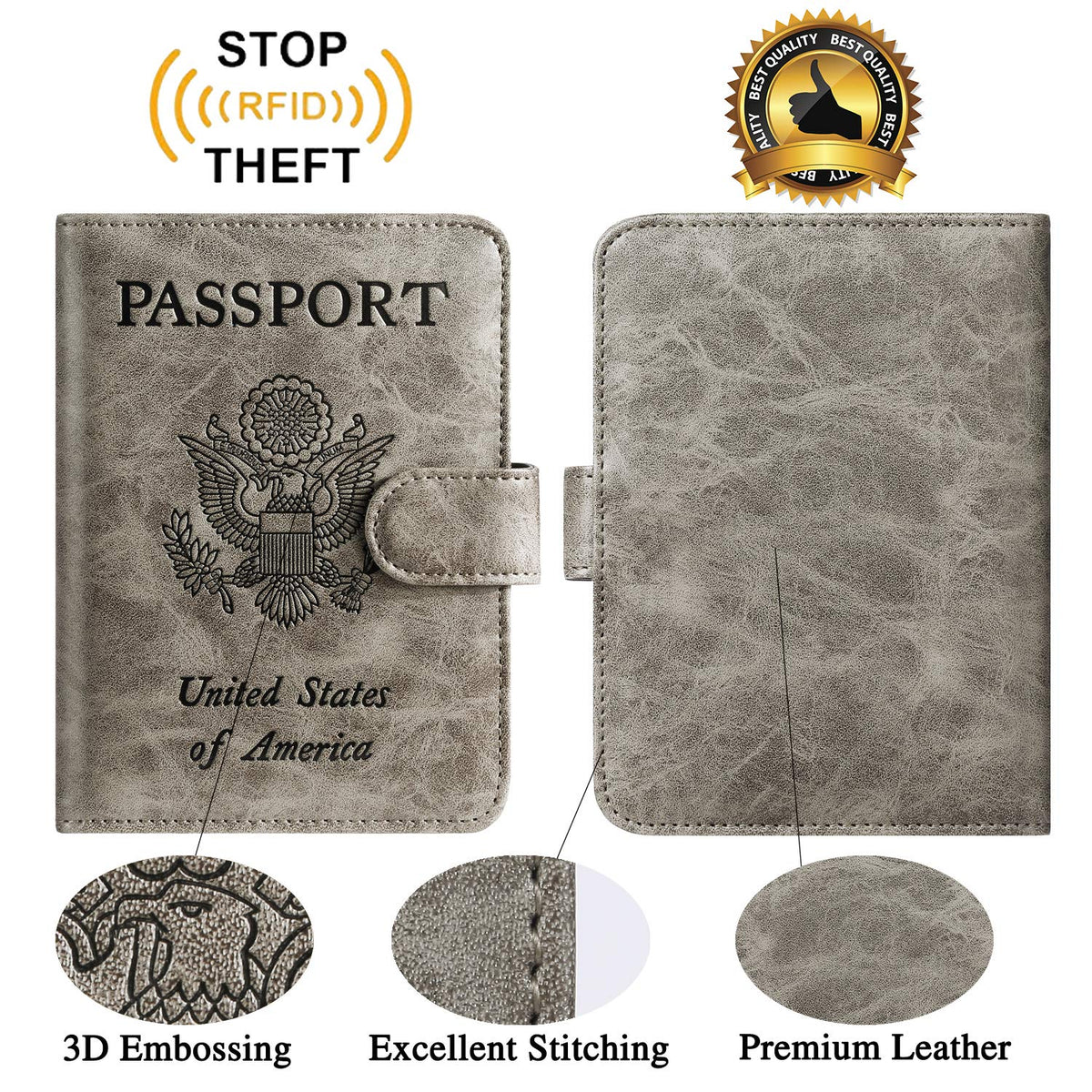 Passport Holder Cover Wallet RFID Blocking, Travel Essentials Pink Passport Covers