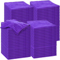 Nuenen Car Microfiber Clean Cloths, Purple, 16 x 16 Inch, 60 Pcs 16 x 16 inches