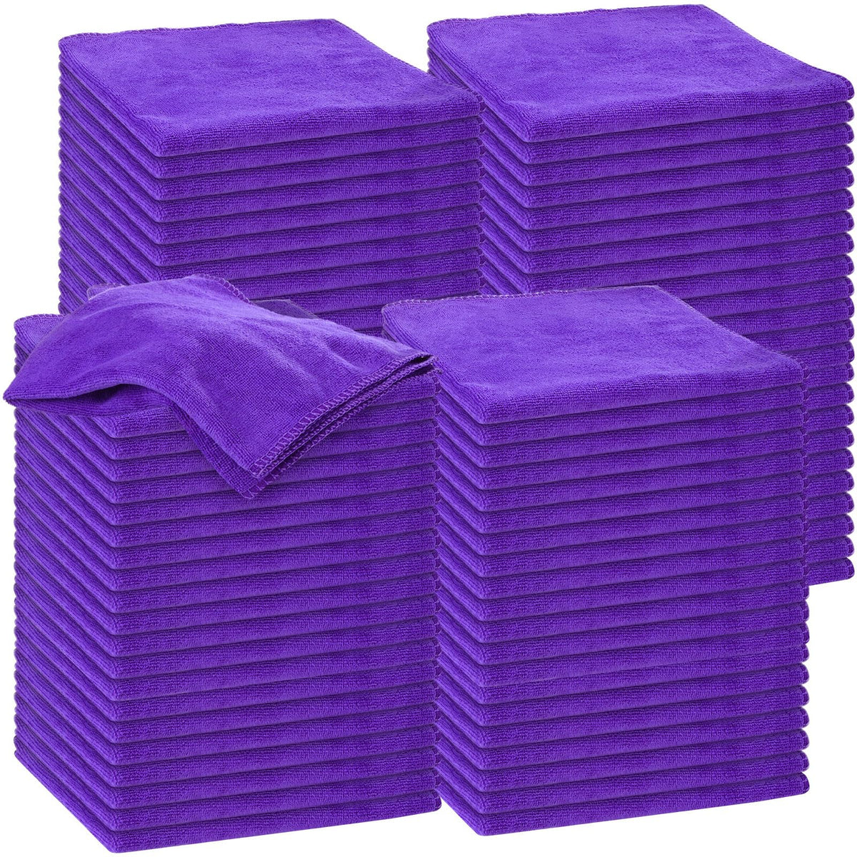 Nuenen Car Microfiber Clean Cloths, Purple, 16 x 16 Inch, 60 Pcs 16 x 16 inches